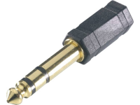 Vivanco Jackplug Audio Adapter [1x Jackplug Male 6.3 Mm   1x Jackplug Female 3.5 Mm] Zwart