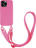 Vivanco Necklace Smartphone ketting Apple iPhone 13 Pro Max Pink Inductieve lading, Stootbestendig