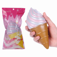 Vlampo Squishy Ice Cream Cone Jumbo 18cm Slow Rising Original Packaging Collection Gift Decor Toy