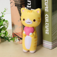 Vlampo Squishy Jumbo Kitten Cat Love Heart 14cm Slow Rising Original Packaging Collection Gift Decor