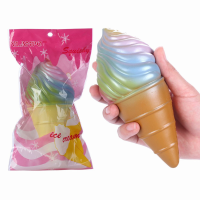 Vlampo Squishy Rainbow Ice Cream Cone Slow Rising Original Packaging Collection Gift Decor Toy