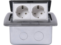 Vloerinbouw Contactdoos Heitronic 40462 2 Voudig Ip20 Zilver