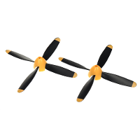 VolantexRC Mini Mustang P 51D RC Vliegtuig Vast Vleugel Onderdeel 4 Blad Propeller Volledige Set