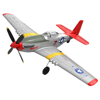 VolantexRC Mini Mustang P 51D V2 EPP 400 mm spanwijdte 2.4G 4CH 6 assige Gyro One Key Aerobatics XPilot Stabilization Sy