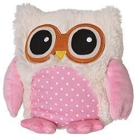 Warmies Magnetronknuffel Uil Roze 23cm
