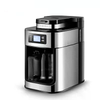 Volautomatische 2 in 1 koffiemachine maker Espresso koffiemachine Drip koffie Elektrische bonenmaler LED display Huis Au