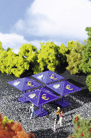 Vollmer 42003 H0 4 delige set euro parasol Kant en klaar model