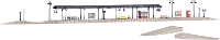 Vollmer 43559 H0 Perron Baden Baden, zesdelig