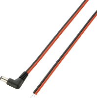 VOLTCRAFT Laagspannings aansluitkabel Laagspanningsstekker   Open kabeleinde 5.5 Mm 2.1 Mm 2.00 M 1 stuk(s)