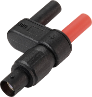 VOLTCRAFT MSC 120 Adapterstekker BNC bus   Stekker 4 mm Recht, Geïsoleerd Zwart