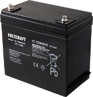 VOLTCRAFT VC 12668695 Loodaccu 12 V 55 Ah Loodvlies (AGM) (b x h x d) 239 x 205 x 132 mm Onderhoudsvrij, Geringe zelfontlading