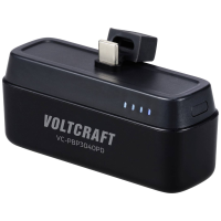 VOLTCRAFT VC PBP3040PD Powerbank 4500 mAh USB PD Li ion Zwart (mat) Statusweergave