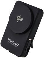 VOLTCRAFT VC Qi2 PD20W 8000 Powerbank 8000 mAh Fast Charge LiPo Zwart Statusweergave