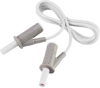 Zeer Flexibele Veiligheidsmeetsnoer [banaanstekker 4 Mm   Banaanstekker 4 Mm] 1 M Wit Msb 501 10 A