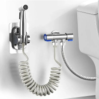 Handheld Bidet Spuit Set Roestvrij 304 Staal Spuitpistool Douche Handheld Toilet Bidet Kraan Spuiter Douche Nozzle Zelfr