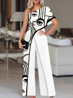 Vrouwen Mouwloze Plooien Strapless Zomerse Casual Jumpsuits