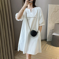 ZANZEA Elegante Stijl Damesjurken Bubble Korte Mouw O Hals Casual Bohemian Midi Jurk