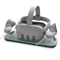 Voor Meta Quest VR helm Oplaaddock met LED lichtbalk Headset handvatten Grip opslagrek VR accessoires voor Quest 3