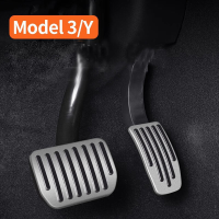 Voor Tesla Model 3/Y Acceleratorpedaal Rempedaal Aluminiumlegering Voetrempedaalhoezen Rustpedaal
