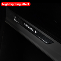 Voor Tesla Model 3/Y LED verlichte instaplijst beschermende strip magnetische inductieverlichting welkom pedaal lichtgev