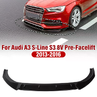 Voorkant Bumper Lip Spoiler Splitter Voorkant Bumper Lip Kap Kin Spoiler Bescherming Voor Audi A3 S Line S3 8V Pre Facel