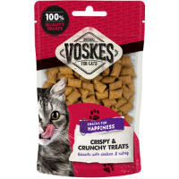 Voskes Crispy & Crunchy met kip & catnip kattensnack (60 g) 10 x 60 g