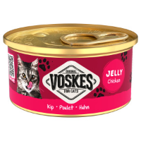Voskes Jelly kip natvoer kat 1 tray (24 x 85 g)