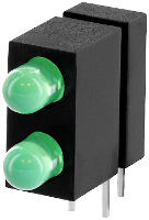 Vossloh Schwabe WU B D 3102 3200 2 LED module Groen 3 mm 15 mcd Bulk