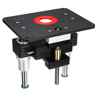 Nieuwe Heavy Duty Router Lift voor houtbewerking met Aluminium Router Tafelinsteekplaat Houtbewerkingsgereedschap