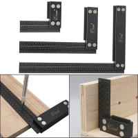 Wnew MM/Inch Precisie Houtbewerking Vierkante Aluminium Heerser Carpenter Lijntekening Markering Gauge Gat Schrijven Hee