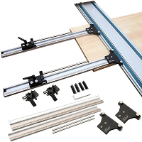 Wnew Parallelaansnijsysteem voor zaagcirkelzaag voor herhaalbare sneden Houtbewerking Track Saw Guide Rail Joining Set v