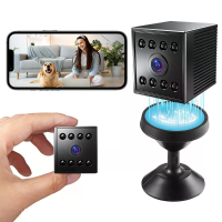 W10 1080P HD Draadloze beveiligingscamera 2,4 GHz wifi Nachtzicht Bewegingswaarschuwings 130° wijde hoek Slim thuis bewa