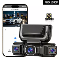 W6 Quad OBD Radar DVR Camera Dash Cam Infrarood Nachtzicht 3,16 inch IPS HD Scherm WiFi Mobiele Telefoon Verbinding G se