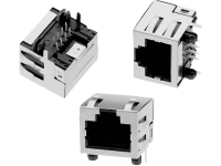 WÃ¼rth Elektronik Modular Jack staand afgeschermd 8P8C afgeschermde aansluiting achter WR MJ Bus, inbouw horizontaal Aantal polen: 8P8C Zwart 615008140421 1
