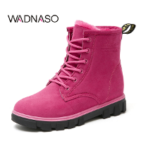 Wadnaso Women Snow Boots New Winter Keep Warm Plush Ankle Short Boots Martin Suede Boots