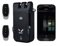 Huishoudelijke onzichtbare afstandsbediening Anti diefstal deurslot Black + Graffiti Bluetooth pakket