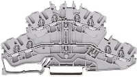 WAGO 2002 2401 Doorgangsklem 2 etages 5.20 Mm Spanveer Toewijzing: L, L Grijs 1 stuk(s)