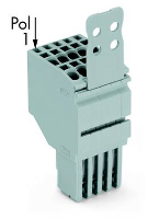 WAGO 2020 206/133 000 Connector, female Grijs 25 stuk(s)