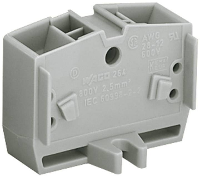 WAGO 264 331 Aderklem 10 mm Spanveer Toewijzing: L Grijs 1 stuk(s)