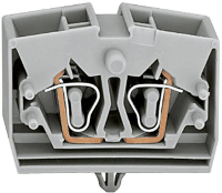 WAGO 264 341 Aderklem 10 mm Spanveer Toewijzing: L Grijs 1 stuk(s)
