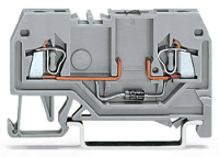 WAGO 279 915/281 410 Diodeklem 4 mm Spanveer Toewijzing: L Grijs 100 stuk(s)