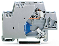 WAGO 280 502/281 586 Aderklem 10 mm Spanveer Toewijzing: L Grijs 50 stuk(s)