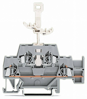 WAGO 280 522 Doorgangsklem 2 etages 5 mm Spanveer Toewijzing: L Grijs 50 stuk(s)