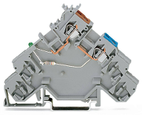 WAGO 280 584/281 483 Initiatorklem 5 mm Spanveer Toewijzing: L Grijs 10 stuk(s)