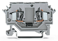 WAGO 281 603/281 410 Diodeklem 6 mm Spanveer Toewijzing: L Grijs 100 stuk(s)