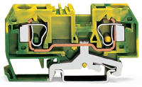 WAGO 284 907/999 950 Aardingsklem 10 mm Spanveer Toewijzing: Terre Groen, Geel 25 stuk(s)