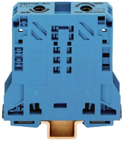 WAGO 285 154 Doorgangsklem 20 mm Spanveer Toewijzing: N Blauw 1 stuk(s)