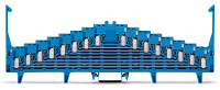 WAGO 727 123/004 000 Rangeerklem 7.62 Mm Spanveer Toewijzing: N Blauw 25 stuk(s)