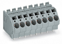 WAGO 745 303/005 000 Veerkrachtklemblok 6.00 Mm² Aantal polen 3 Grijs 48 stuk(s)
