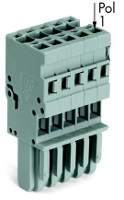 WAGO 769 114 Connector, female Grijs 10 stuk(s)